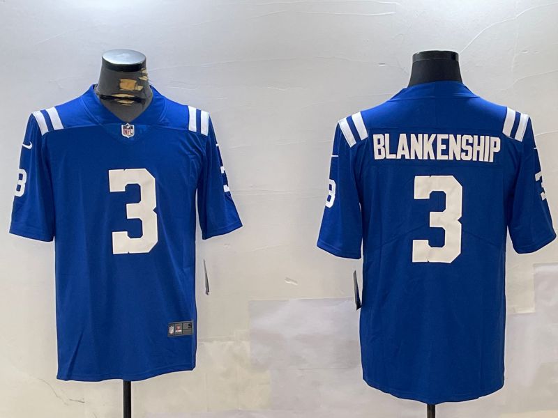Men Indianapolis Colts #3 Blankenship Blue Second generation 2024 Nike Limited NFL Jersey style 1->indianapolis colts->NFL Jersey